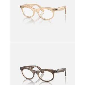 NEW Ray-Ban Wayfarer Oval Photo Waves Brown Color Reactive Eyeglasses Frames